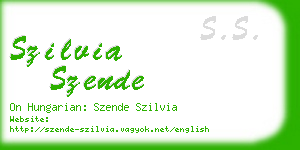 szilvia szende business card